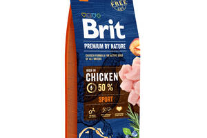 Сухой корм для собак Brit Premium Sport с повышенными физическими нагрузками со вкусом курицы 15 кг (8595602526673)
