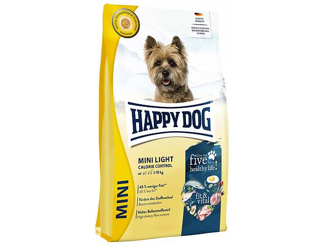 Сухой корм для собак мелких пород весом до 10 кг Happy Dog fit & vital Mini Light 4 kg
