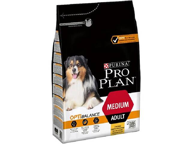 Сухий корм для собак Purina Pro Plan Dog Medium Adult з куркою 3 кг (7613035114807)