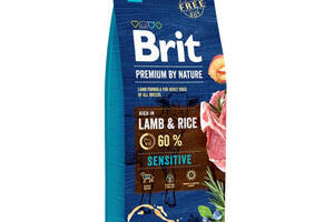 Сухой корм для собак с чувствительным пищеварением Brit Premium Sensitive Lamb Rice 15 кг