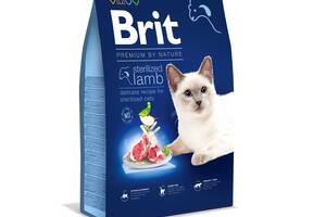 Сухой корм для стерилизованных котов Brit Premium by Nature Cat Sterilized Lamb с ягненком 8 кг (8595602553242)