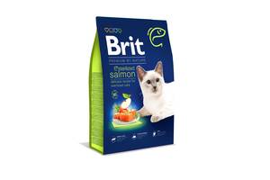 Сухой корм для стерилизованных котов Brit Premium by Nature Cat Sterilized Salmon с лососем 8 кг (8595602553259)