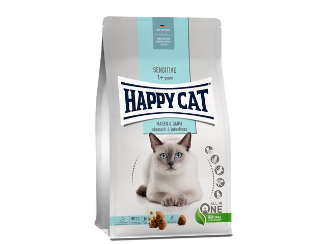 Сухой корм для взрослых кошек Happy Cat Sens Magen Darm с уткой и рисом 4 кг