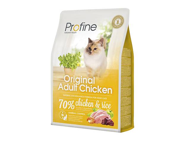 Сухой корм для взрослых котов Profine Cat Original Adult с курицей и рисом 2 кг (8595602517701/8595602517909)