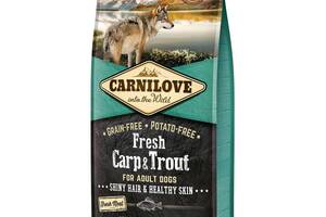 Сухой корм для взрослых собак Carnilove Fresh Hair & Healthy Skin с карпом и форелью 12 кг