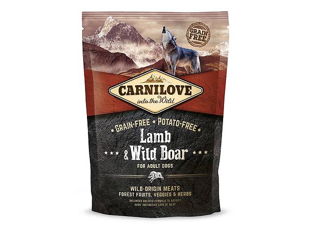 Сухой корм для взрослых собак Carnilove Lamb and Wild Boar Adult 1.5 кг