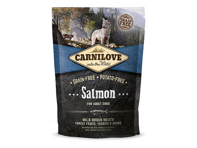 Сухой корм для взрослых собак Carnilove Salmon Adult 1.5 кг (8595602508914)