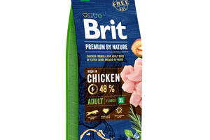 Сухой корм для взрослых собак гигантских пород Brit Premium Adult XL со вкусом курицы 15 кг (8595602526529)