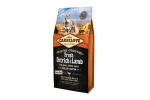 Сухой корм для взрослых собак мелких пород Carnilove Fresh Ospich Lamb 6 кг