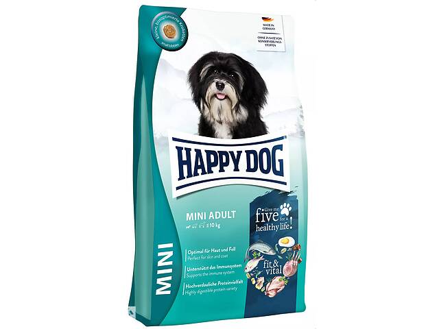 Сухой корм для взрослых собак мелких пород весом до 10 кг Happy Dog fit & vital Adult 4 kg