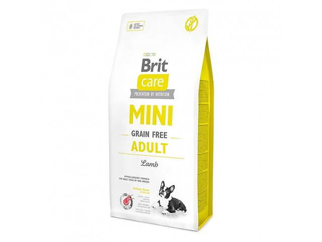 Сухий корм для дорослих собак мініатюрних порід Brit Care GF Mini Adult Lamb 7 кг