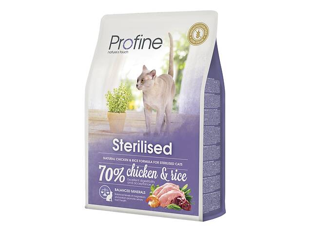 Сухой корм для взрослых стерилизованных котов Profine Cat Sterilised с курицей и рисом 2 кг (8595602517671)