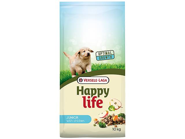 Сухой корм Happy Life Junior with Chicken для щенков всех пород 10 кг (5410340310403)