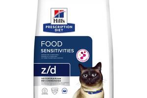 Сухой корм Hills Prescription Diet z d для кошек при пищевой непереносимости 3 кг