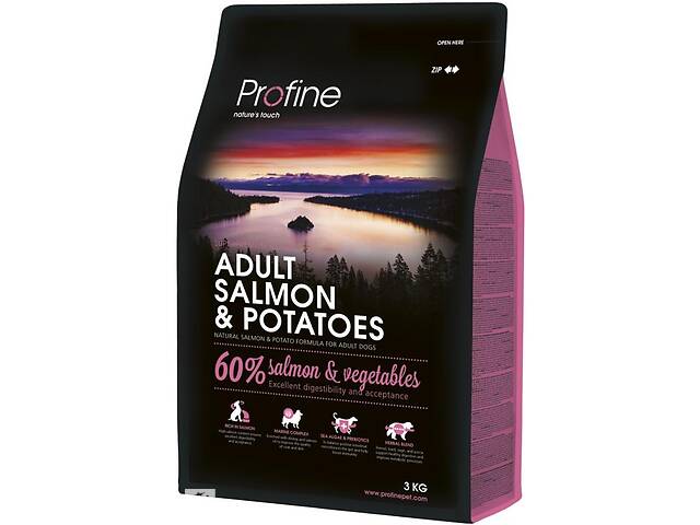 Сухой корм Profine Adult Salmon Potato 3 kg (для взрослых собак)