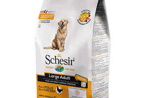 Сухой монопротеиновый корм для собак крупных пород Schesir Dog Large Adult Chicken с курицей 12 кг (8005852163103)