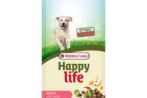 Сухой премиум корм для собак средних и крупных пород Happy Life Adult with Lamb 15 кг (5410340311011)