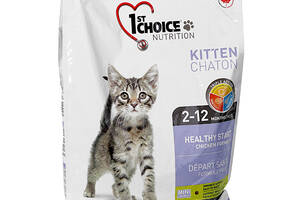 Сухой супер премиум корм для котят 1st Choice Kitten Healthy Start курица 5.44 кг (65672290050)