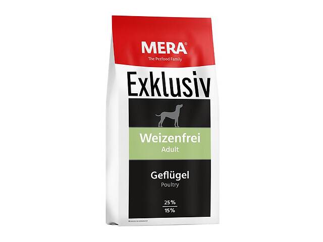 Сухий корм Mera Exklusive weizenfrei Adult Geflugel для собак з птицею беззерновий 15 кг