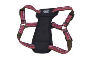 Светоотражающая шлея с нагрудником для собак Coastal K9 Explorer Harness 2.3-4.5 кг 1,6 х 30-45 см Черно-бордовый (76...