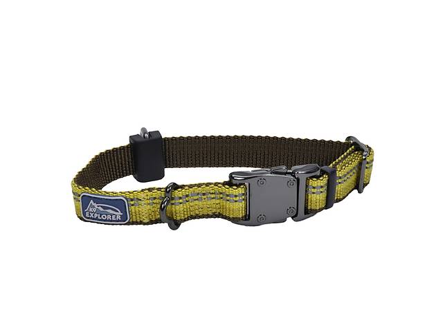 Светоотражающий ошейник для собак Coastal K9 Explorer Collar 1.6х20-30см золотарник (76484364365)