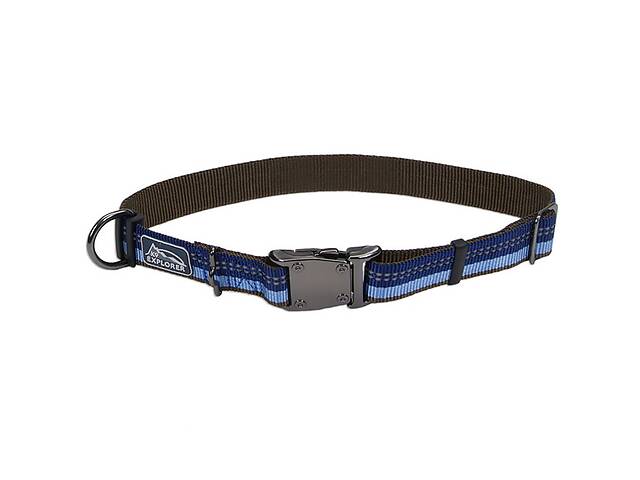 Светоотражающий ошейник для собак Coastal K9 Explorer Collar 2.5х46-66см сапфировый (76484369230)