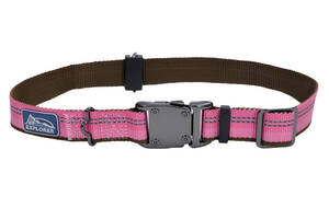 Светоотражающий ошейник для собак Coastal K9 Explorer Collar 2.5х46-66см розовый (76484369414)