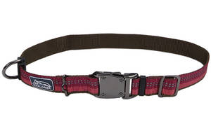 Светоотражающий ошейник для собак Coastal K9 Explorer Collar 2.5 х 46-66 см малиновый (76484369209)