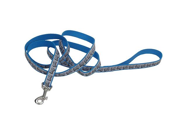 Светоотражающий поводок для собак Coastal Lazer Brite Reflective Leash 2.5 см х 1.8 м Бирюзовый (76484469701)