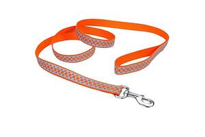 Светоотражающий поводок для собак Coastal Lazer Brite Reflective Leash 1.6 х 120 см оранжевые точки (76484643439)