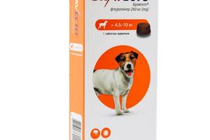 Таблетки от блох и клещей Bravecto Бравекто для собак весом от 4.5 до 10 кг