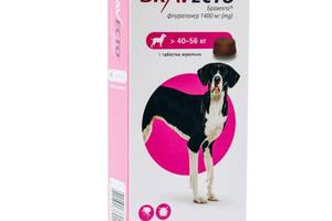 Таблетки от блох и клещей Bravecto Бравекто для собак весом от 40 до 56 кг