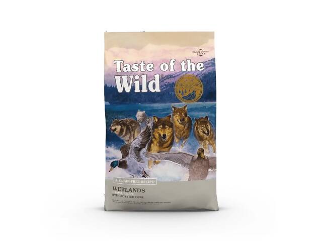 Taste of the Wild Wetlands (Тейст оф зе Вайлд Ветлендс из утки перепелов и индейки) беззерновой корм для собак 5.4 кг.