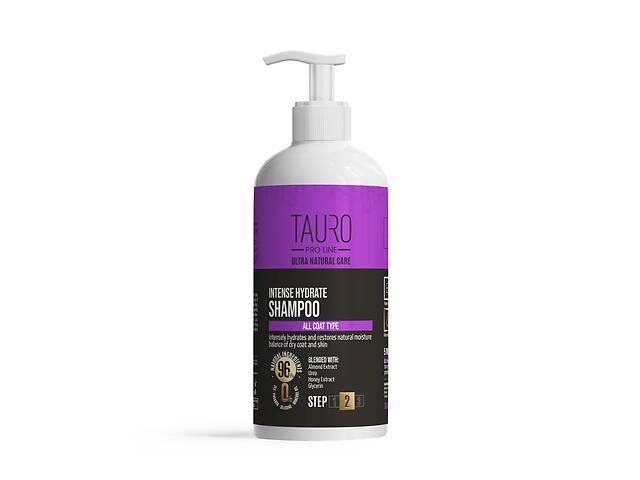 Увлажняющий шампунь для котов и собак Tauro Pro Line Ultra Natural Care Intense Hydrate Shampoo 1 л