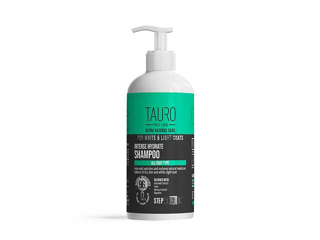 Увлажняющий шампунь для собак и котов с белой шерстью Tauro Pro Line Ultra Natural Care 1 л