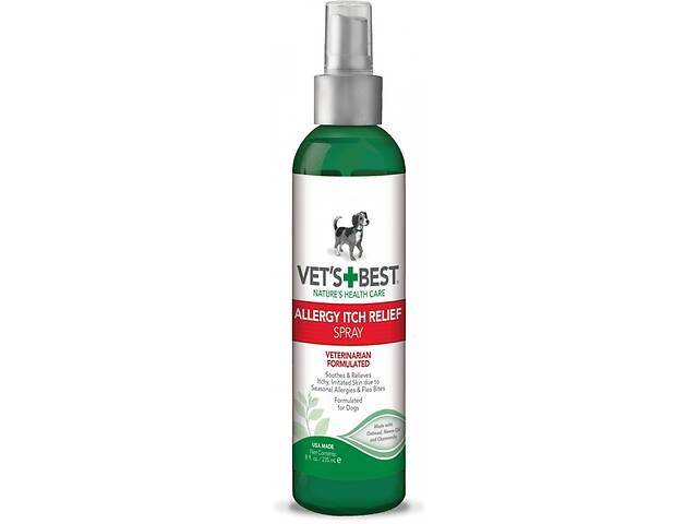 Vet`s Best Allergy Itch Relief Spray (Ветс Бест Аллерджи Итч Рельеф) спрей для собак от зуда при аллергии