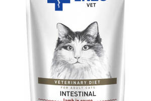 Влажный корм для кошек Enzo Vet Диета при заболевании ЖКТ в соусе с ягненком пауч 100г 24шт/уп