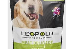 Влажный корм для собак Леопольд Мясной деликатес с говядиной пауч 500 г