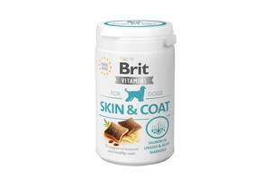 Витамины Brit Care Vitamins Skin and Coat для здоровья шерсти и кожи у собак 150 гр