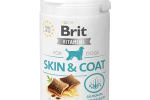 Витамины Brit Care Vitamins Skin and Coat для здоровья шерсти и кожи у собак 150 гр