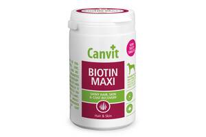 Витамины Canvit Biotin Maxi for dogs для здоровья кожи и шерсти у крупных собак 230 гр