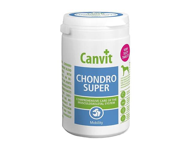 Витамины Canvit Chondro Super for dogs для здоровья суставов у собак 230 гр