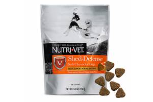 Витамины для шерсти собак Nutri-Vet Shed-Defense Soft Chews жевательные таблетки 150 г 60 таблеток (669125118207)