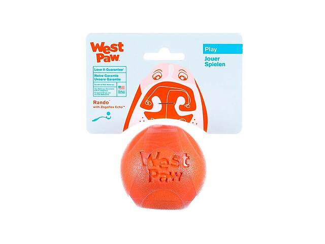 West Paw Rando (Вест Пав Рандо) игрушка для собак большой мяч Оранжевый