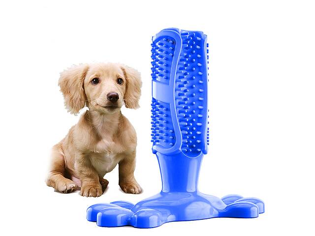 Игрушка для для чистки зубов для собак 11501 12.6х9х4 см синяя