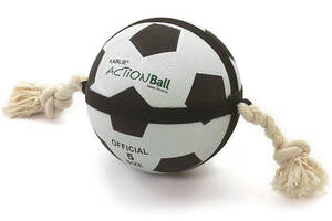 Игрушка для собак Flamingo Actionball футбольный мяч на веревке резина 125 см (5411290287166)