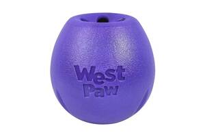Игрушка для собак мяч с тайником для лакомств West Paw Rumbl Large Eggplant (Вест Пав Рамбл)