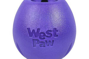 Игрушка для собак мяч с тайником для лакомств West Paw Rumbl Large Eggplant (Вест Пав Рамбл)