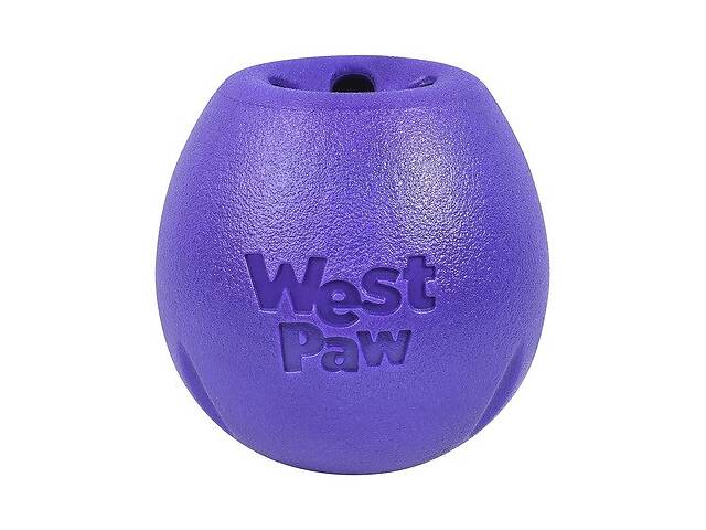 Игрушка для собак мяч с тайником для лакомств West Paw Rumbl Large Eggplant (Вест Пав Рамбл)