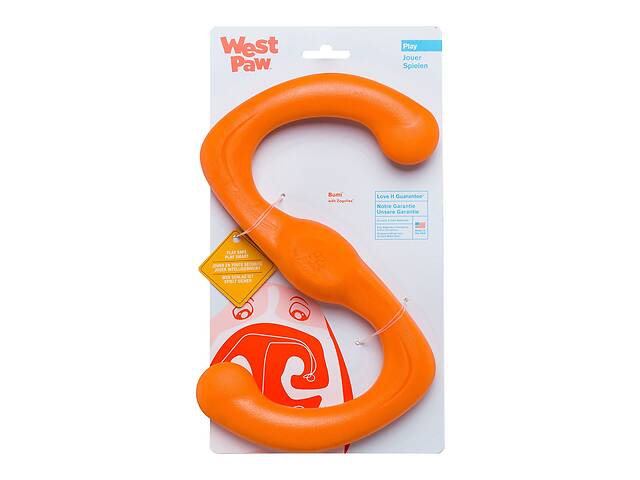 Игрушка для собак West Paw Bumi Small Tug Toy оранжевая 24 см